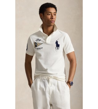 Polo com Big Pony Custom Slim Fit branco