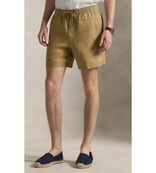 Shorts prepster beige linen polo shirt