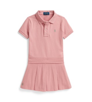Boxy Fit Poloshirt und rosa Piqué-Rock und -Hose