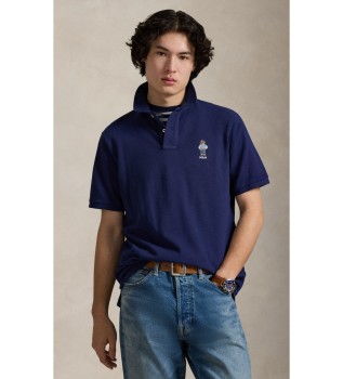 Classic Fit Piqu�-Poloshirt mit marineblauem Bear-Poloshirt
