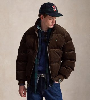 Wyoming down and brown corduroy jacket