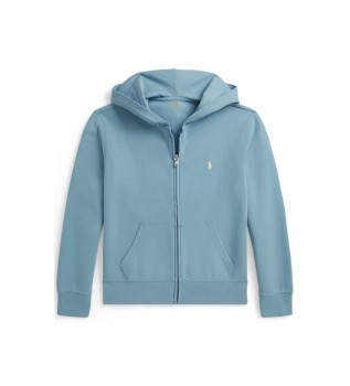 Sweat à capuche bleu