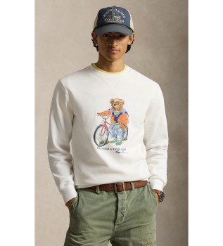Fleece sweater met witte Polo Bear