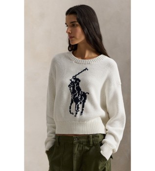 Cotton jumper with white Big Pony