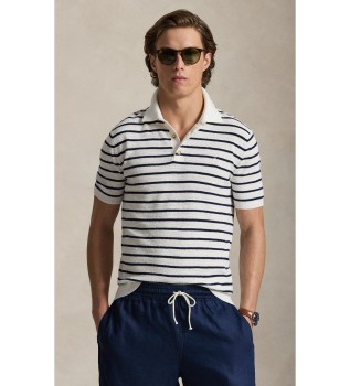 Polo � rayures blanches