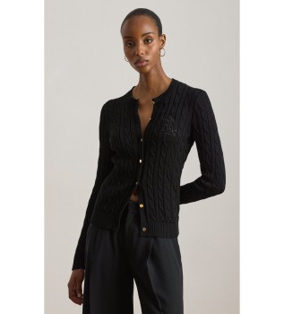 Cardigan en coton écru noir