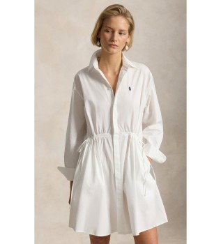 Robe chemise en coton blanc