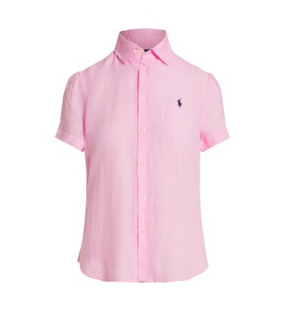 Camicia sportiva rosa in tessuto