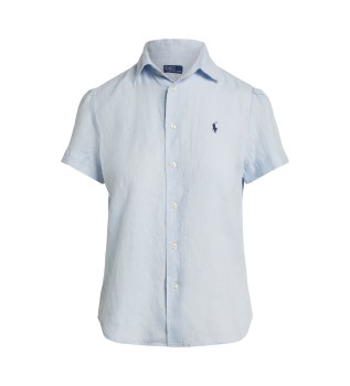 Camicia sportiva blu in tessuto