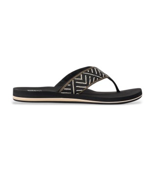 Flip flops Spring Woven black
