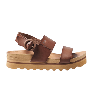 Brown Vista Hi Buckle Sandals