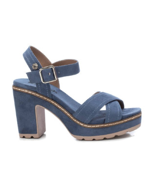 Sandálias em pele 171560 azul