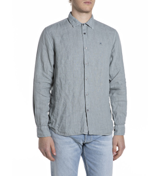 Naturale bl� skjorte