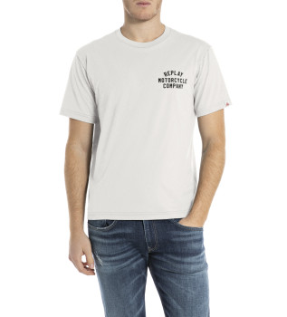 T-shirt basic logo hvid