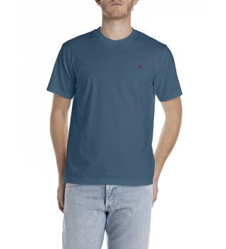 T-shirt met geborduurde blauwe R