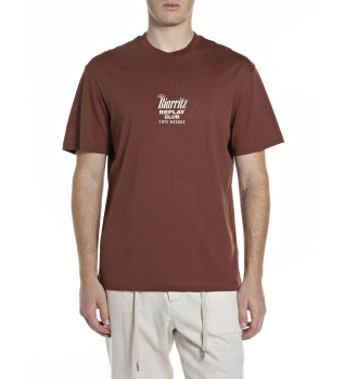 Camiseta estampado c�ctel chocolate