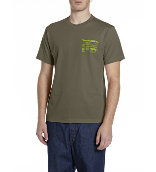 Grafisk gr�n T-shirt