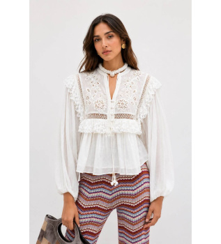 Diann white blouse