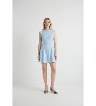Robe en maille bleue