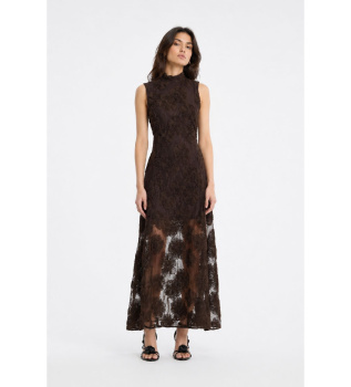 Robe longue marron Asyna
