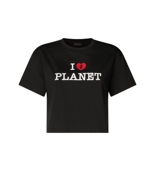 T-shirt I Love Planet noir