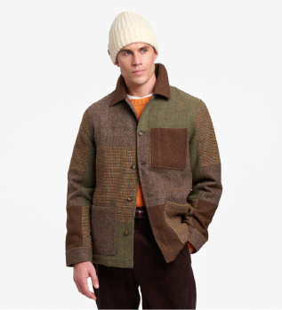 Casaco Dorr Patchwork castanho