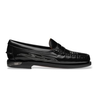 Mocassins de pele Dan El Paso preto