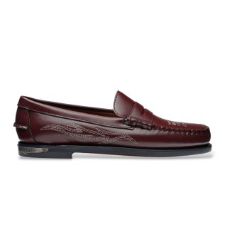 Mocassins de pele Dan El Paso bordô