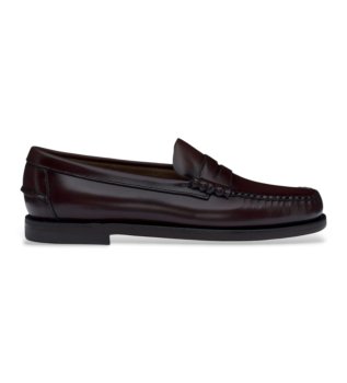 Mocasines de Piel Classic Dan marrón burdeos