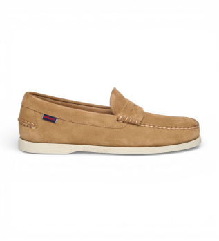 Dan Boat Flesh Out Leather Moccasins brown