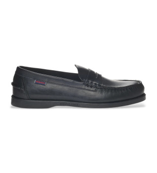 Dolphin Waxed leather loafers black