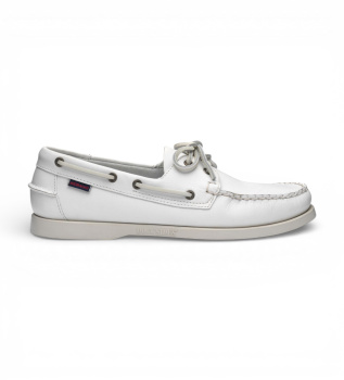 Docksides leather boat shoes Portland white