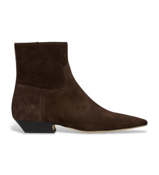 Usnjeni gležnjarji Stivaletto Jasper brown