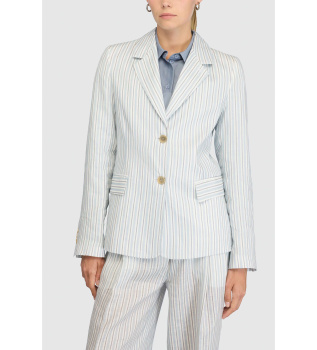 Kitty light blue linen jacket