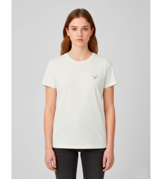 T-shirt break the routine blancp