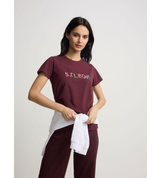 T-shirt lilas griffonn�