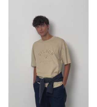 Relaxed fit leisure beige T-shirt