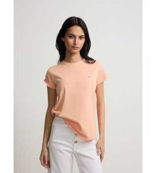 T-shirt Smile imprim� en orange