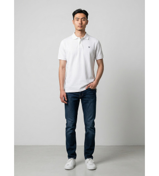 Klasična gladka bela polo majica