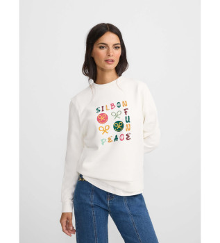 Sweatshirt fun and peace off-white