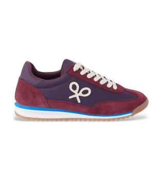 Leather running shoes racket lilac