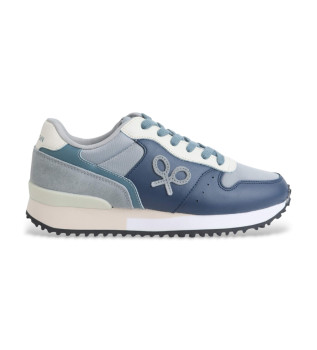 Chaussures de sport en cuir bleu