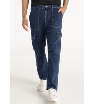 Vrečaste kavbojke mornarske barve srednjega kroga