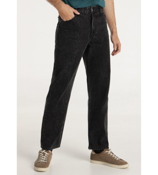 Jeans larghi neri a vita lunga