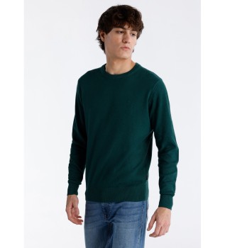 Žakardni pulover Bubble zelene barve