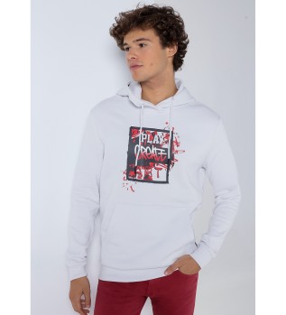 Acheter Six Valves Sudadera canguro con capucha Grafica Street Art blanco