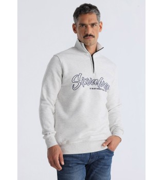 Sudadera Cremallera Cuello gris