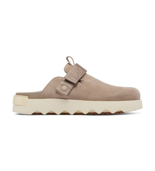 Zuecos de Piel Viibe taupe