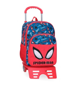 Buy Joumma Bags Spiderman Authentic two compartment backpack with trolley red