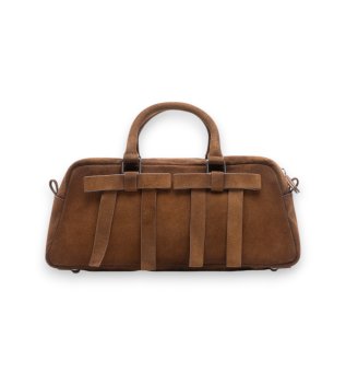 Borsa in Pelle Cassie Bowling marrone